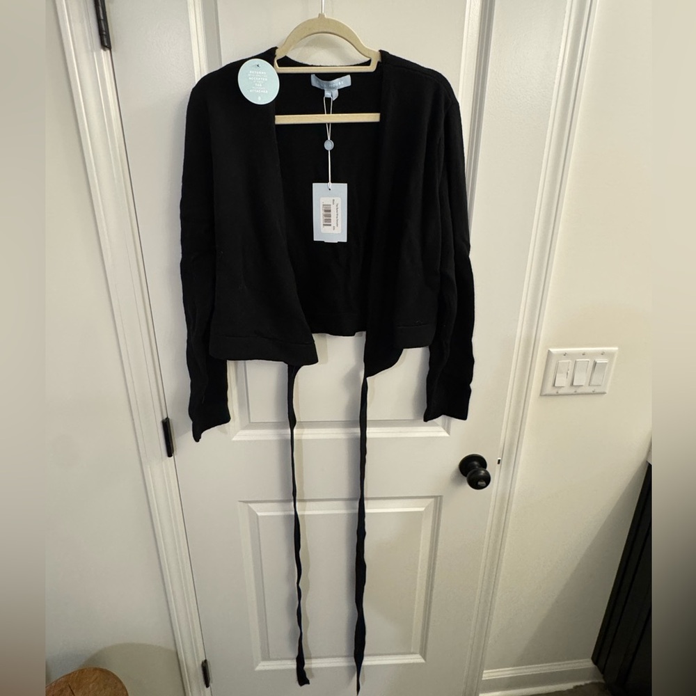 Hill House Ballet Wrap Sweater - Black XXL
